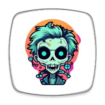 Cute Zombie Illustration - Square fridge magnet - white - Front