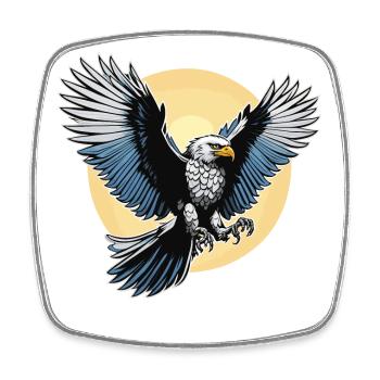 Adler Illustration - Viereckiger Kühlschrankmagnet - Weiß - Vorne
