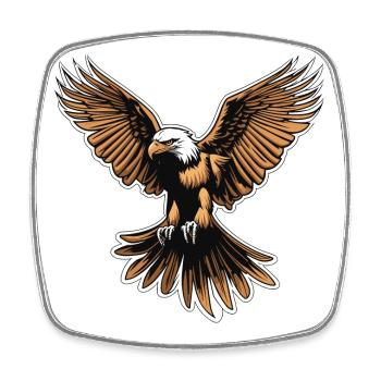 Adler Illustration - Viereckiger Kühlschrankmagnet - Weiß - Vorne