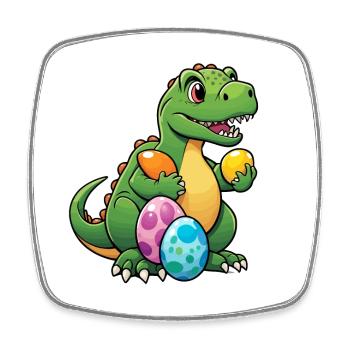 Dinosaur Easter Eggs Easter - Square fridge magnet - white - Front