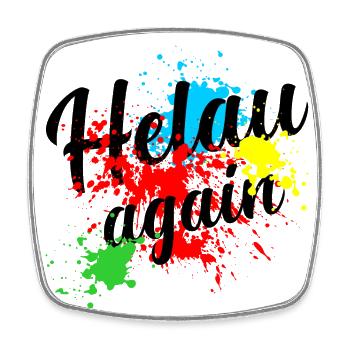 Helau, Fasching, Fasnacht, Fasnet - Square fridge magnet - white - Front