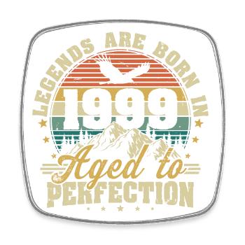 1999 Vintage Born légendes cadeau d’anniversaire - Magnet carré - blanc - Devant