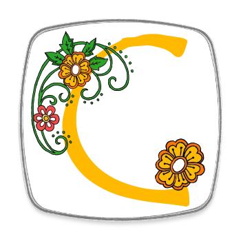Blume30 C - Square fridge magnet - white - Front