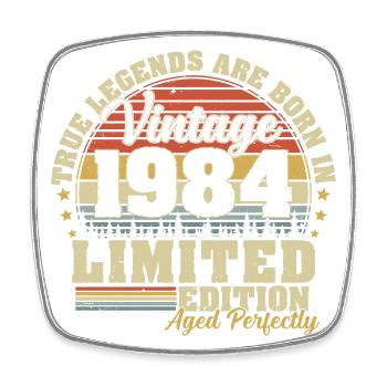 Millésime 1984 Born Legends Cadeau d’anniversaire - Magnet carré - blanc - Devant