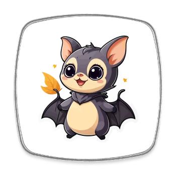 Illustration mignonne de chauve-souris - Magnet carré - blanc - Devant