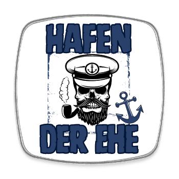Hafen der Ehe - Viereckiger Kühlschrankmagnet - Weiß - Vorne