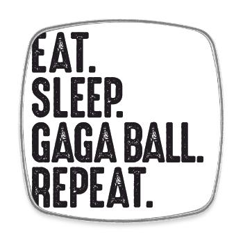 Eat. Sleep. Gaga Ball. Repeat. Dodgeball Gagaball - Viereckiger Kühlschrankmagnet - Weiß - Vorne