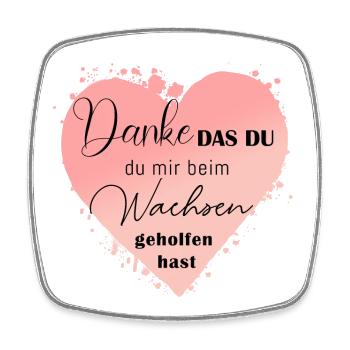 Danke das du mir beim Wachsen geholfen hast! - Viereckiger Kühlschrankmagnet - Weiß - Vorne