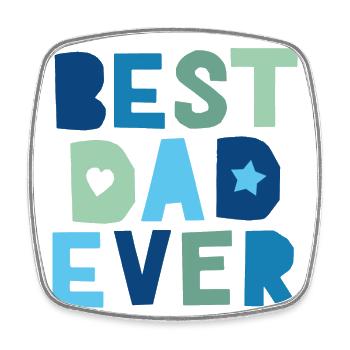 Best Dad Ever - Square fridge magnet - white - Front