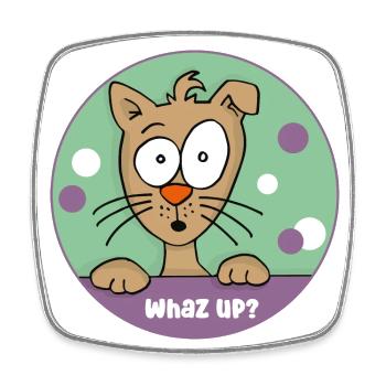 Whaz up? - Viereckiger Kühlschrankmagnet - Weiß - Vorne