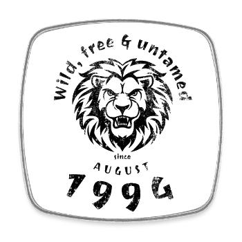30ème Anniversaire Sauvage, libre et indompté depuis 08/1994 - Magnet carré - blanc - Devant