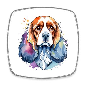 Cocker américain Épagneul Aquarelles - Magnet carré - blanc - Devant