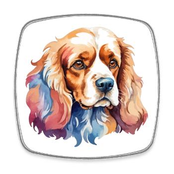 Cocker américain Épagneul Aquarelles - Magnet carré - blanc - Devant