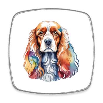 Cocker américain Épagneul Aquarelles - Magnet carré - blanc - Devant