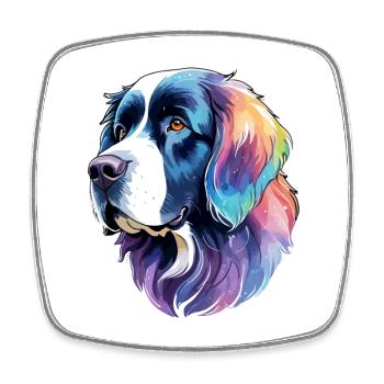 Newfoundland Watercolors - Square fridge magnet - white - Front