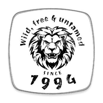 30th Birthday Wild, free & untamed since 1994 - Square fridge magnet - white - Front
