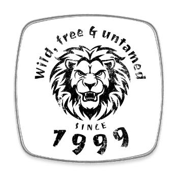 Sauvage, libre et indompté depuis 1999 - Magnet carré - blanc - Devant