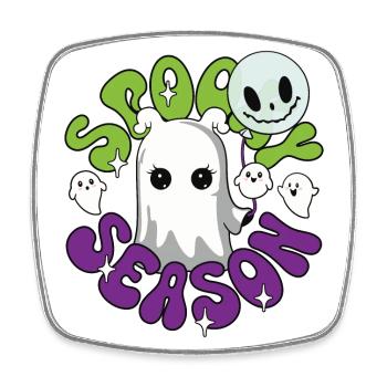 Spooky Season Halloween Ghosts Ghosts - Square fridge magnet - white - Front