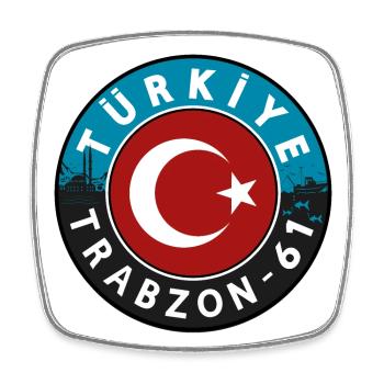 Türkiye Trabzon 61 Design - Magnet carré - blanc - Devant