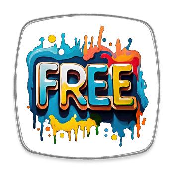 Freei, Free, Freedom - Square fridge magnet - white - Front