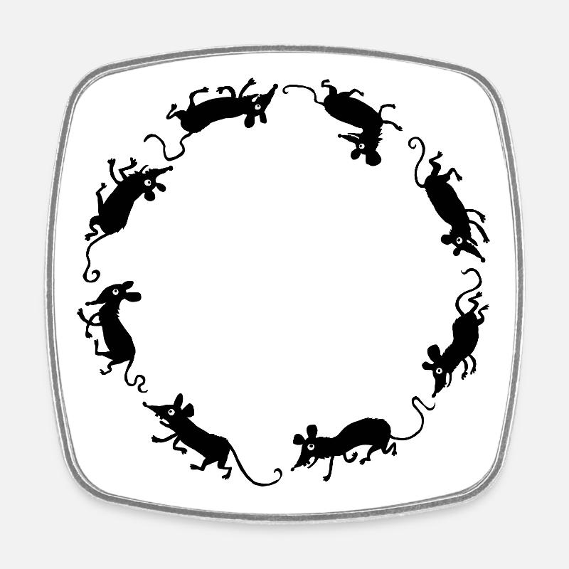 Mice - Square fridge magnet - white
