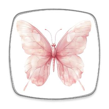 butterfly, butterfly wings - Square fridge magnet - white - Front