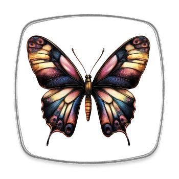 Butterfly for Kids, Girl's Birthday - Square fridge magnet - white - Front