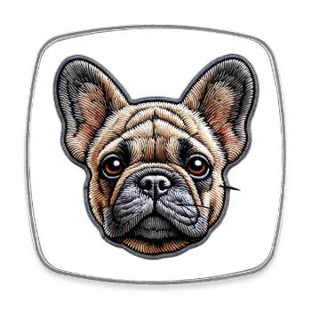 French Bulldog – Playful and Full of Charm - Square fridge magnet - white - Front