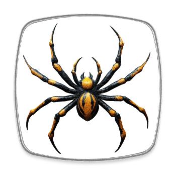 Spider Poisonous Yellow Black - Square fridge magnet - white - Front