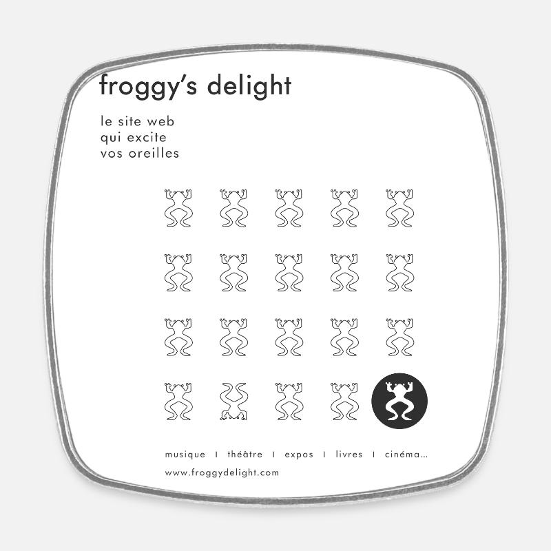 Froggy Matrice - Magnet carré - blanc