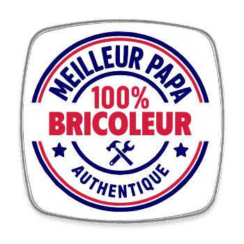 Meilleur Papa Bricoleur, cadeau fête des pères - Magnet carré - blanc - Devant
