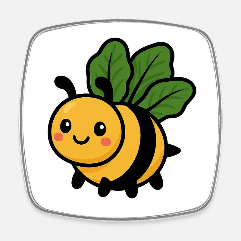 Spinummel - Magnet carré - blanc