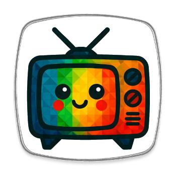 WPAP Polygon Kawaii Stil Spielzeug Fernsehgerät - Viereckiger Kühlschrankmagnet - Weiß - Vorne
