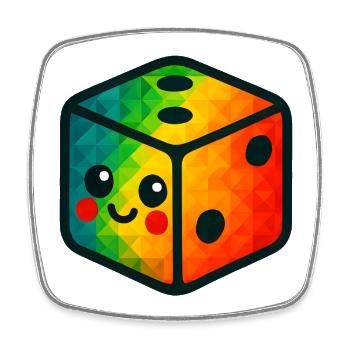 WPAP Polygon Kawaii Style Baby Toy Cube - Square fridge magnet - white - Front
