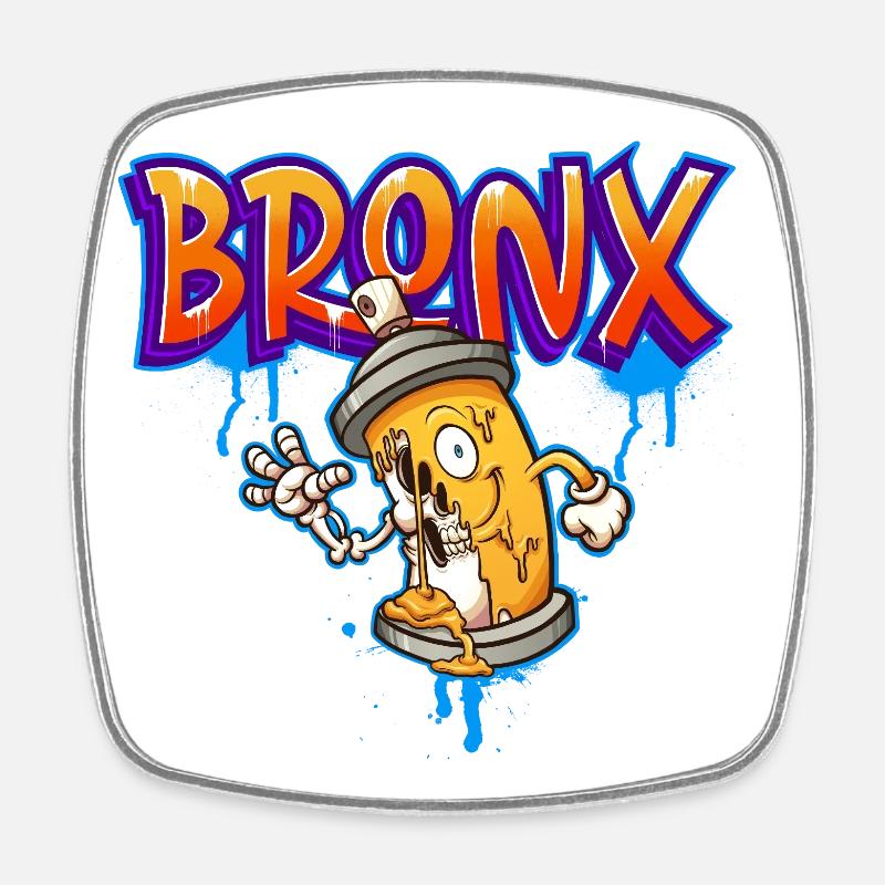 Bronx Graffiti - Viereckiger Kühlschrankmagnet - Weiß