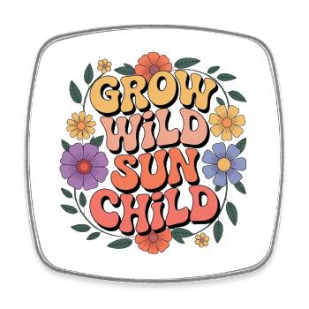 Hippy - Square fridge magnet - white - Front