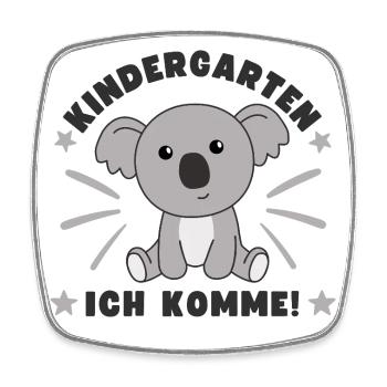 Kindergarten Ich Komme Kindergartenkind Koala - Viereckiger Kühlschrankmagnet - Weiß - Vorne