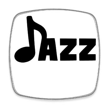 Jazz Musiknote Jazz Soul Blues Musik - Viereckiger Kühlschrankmagnet - Weiß - Vorne