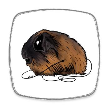 Meerschweinchen Zombie - Viereckiger Kühlschrankmagnet - Weiß - Vorne