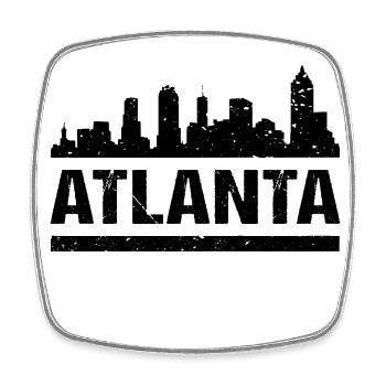 Atlanta City Skyline - Square fridge magnet - white - Front