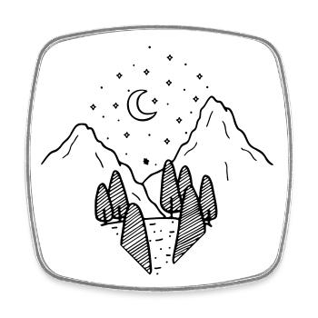 Camping Camping Nature - Square fridge magnet - white - Front