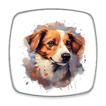 Dog - Square fridge magnet - white - Front