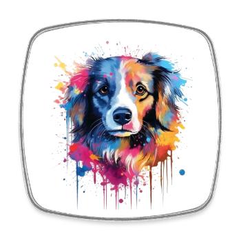 Dog - Square fridge magnet - white - Front