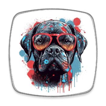 Dog - Square fridge magnet - white - Front