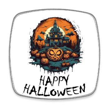 Halloween - Happy Halloween - Viereckiger Kühlschrankmagnet - Weiß - Vorne