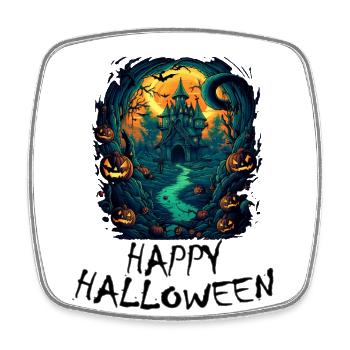 Halloween - Happy Halloween - Viereckiger Kühlschrankmagnet - Weiß - Vorne