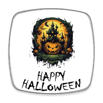 Halloween - Happy Halloween - Square fridge magnet - white - Front
