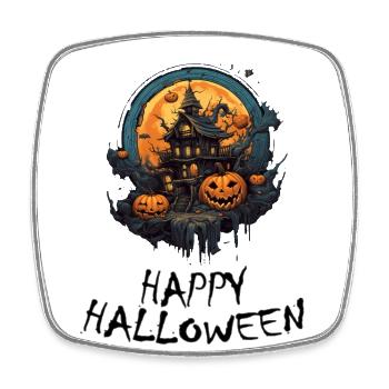 Halloween - Happy Halloween - Viereckiger Kühlschrankmagnet - Weiß - Vorne