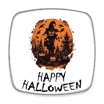 Halloween - Happy Halloween - Viereckiger Kühlschrankmagnet - Weiß - Vorne