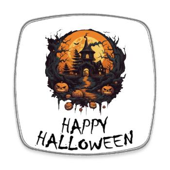 Halloween - Happy Halloween - Viereckiger Kühlschrankmagnet - Weiß - Vorne